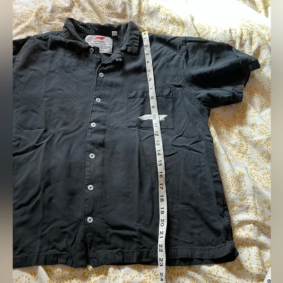Pacsun Viscose Formula 1 Black Button Up Shirt Distressed - Picture 10 of 10